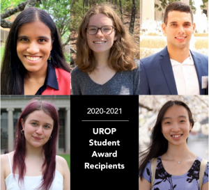 Headshots of UROP Student Award Recipients