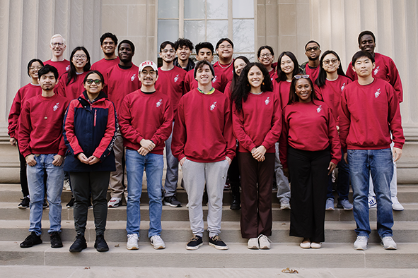 Group photo of students and staff in the First Gen/Low Income program