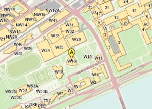 map showing location of Kresge Auditorium